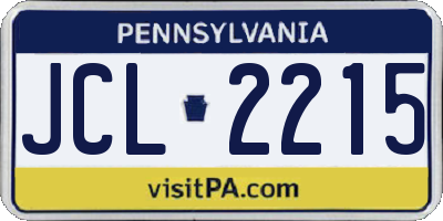 PA license plate JCL2215