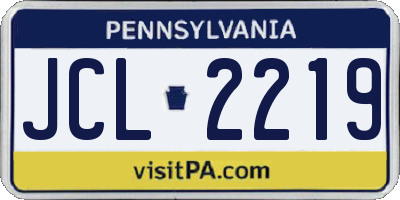 PA license plate JCL2219
