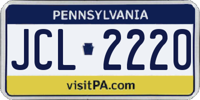 PA license plate JCL2220