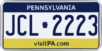 PA license plate JCL2223