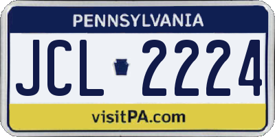 PA license plate JCL2224