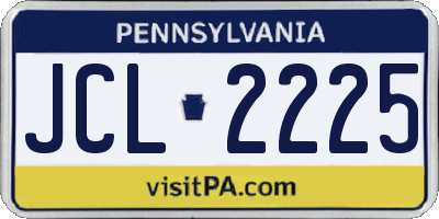 PA license plate JCL2225