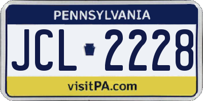 PA license plate JCL2228