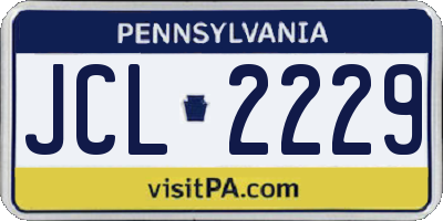 PA license plate JCL2229