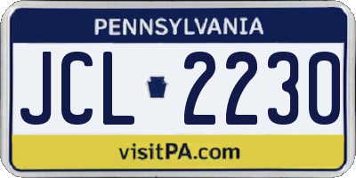 PA license plate JCL2230