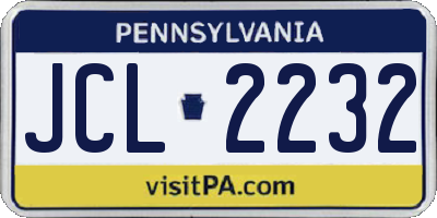 PA license plate JCL2232