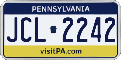 PA license plate JCL2242