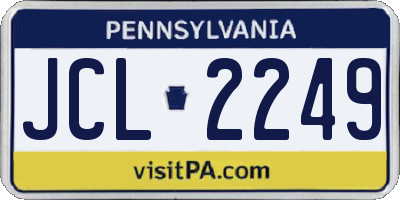 PA license plate JCL2249