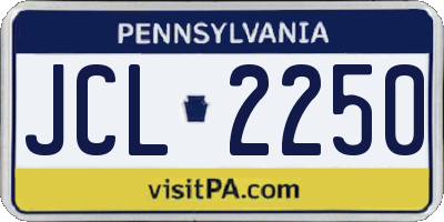 PA license plate JCL2250