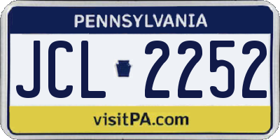 PA license plate JCL2252