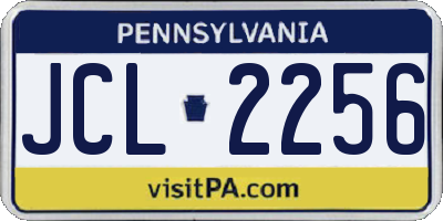 PA license plate JCL2256