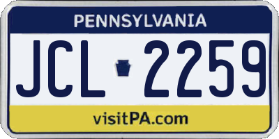 PA license plate JCL2259