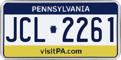 PA license plate JCL2261