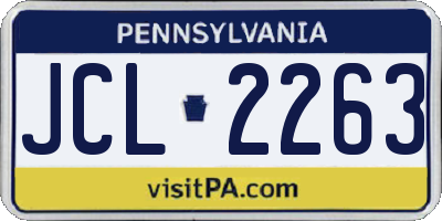 PA license plate JCL2263