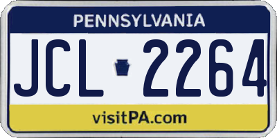 PA license plate JCL2264