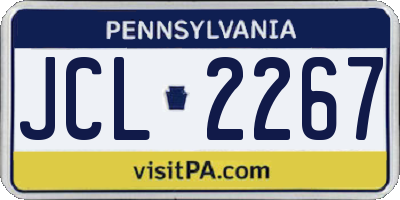 PA license plate JCL2267