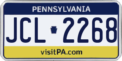PA license plate JCL2268