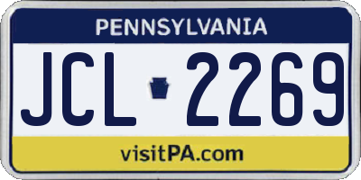 PA license plate JCL2269
