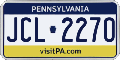 PA license plate JCL2270