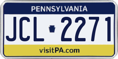 PA license plate JCL2271