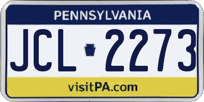 PA license plate JCL2273