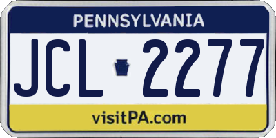 PA license plate JCL2277