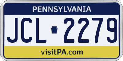 PA license plate JCL2279