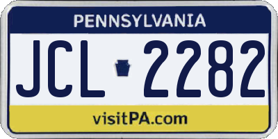 PA license plate JCL2282