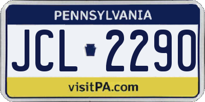 PA license plate JCL2290