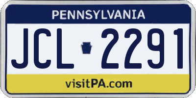 PA license plate JCL2291