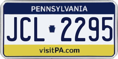 PA license plate JCL2295