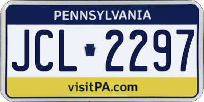 PA license plate JCL2297