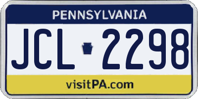 PA license plate JCL2298