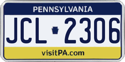 PA license plate JCL2306