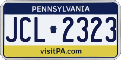 PA license plate JCL2323