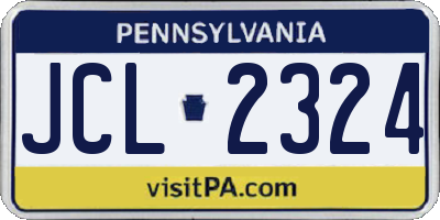PA license plate JCL2324