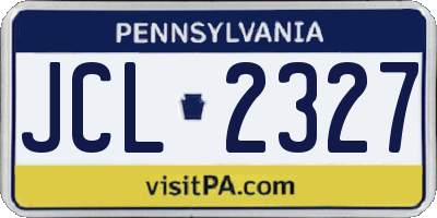 PA license plate JCL2327