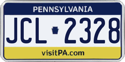 PA license plate JCL2328