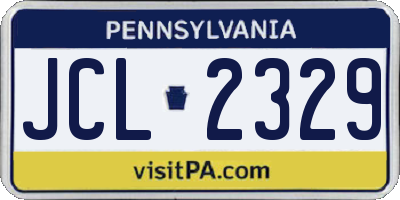 PA license plate JCL2329
