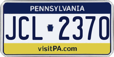 PA license plate JCL2370