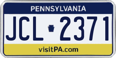 PA license plate JCL2371