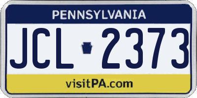 PA license plate JCL2373