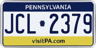 PA license plate JCL2379