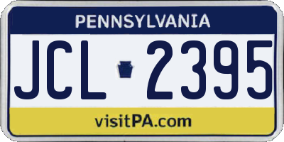 PA license plate JCL2395