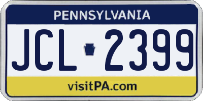PA license plate JCL2399