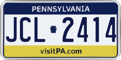 PA license plate JCL2414