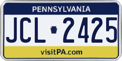 PA license plate JCL2425