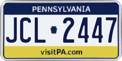 PA license plate JCL2447