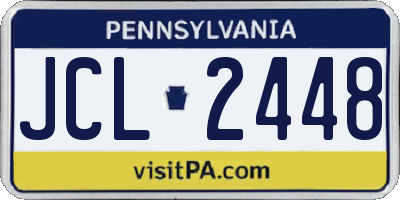 PA license plate JCL2448