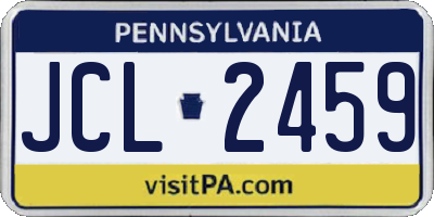 PA license plate JCL2459